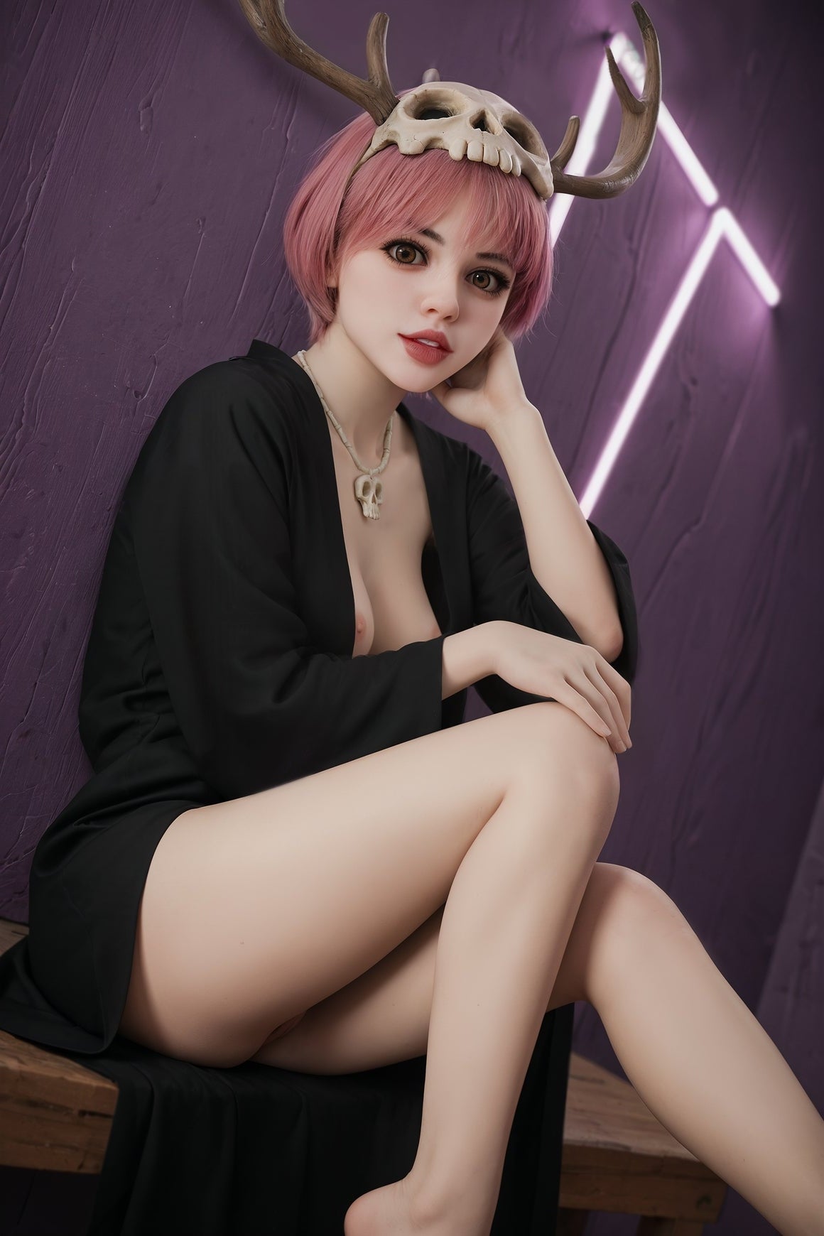 US In Stock - 148cm/4ft9 Big Boobs TPE Redhead Sex Doll - #228 F-cup Aibei