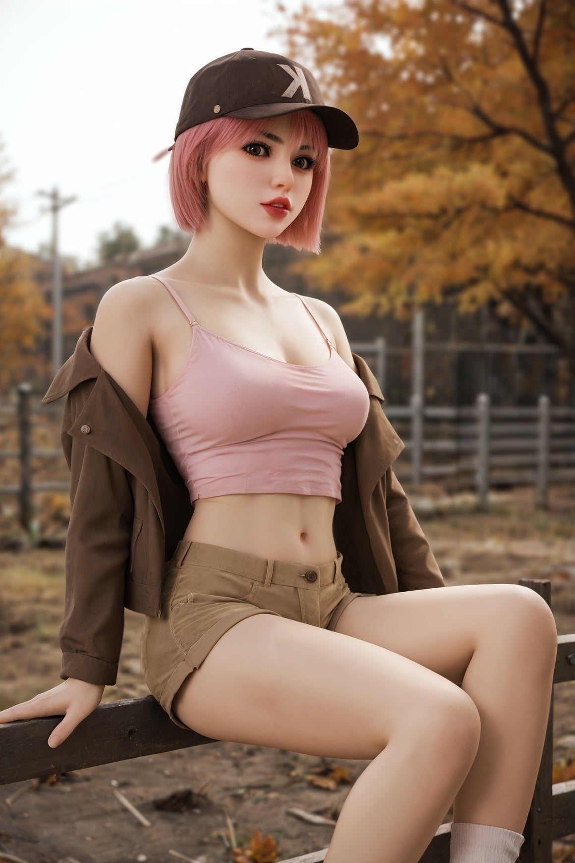 US In Stock - 148cm/4ft9 F-cup TPE Redhead Sex Doll - #228 Aibei