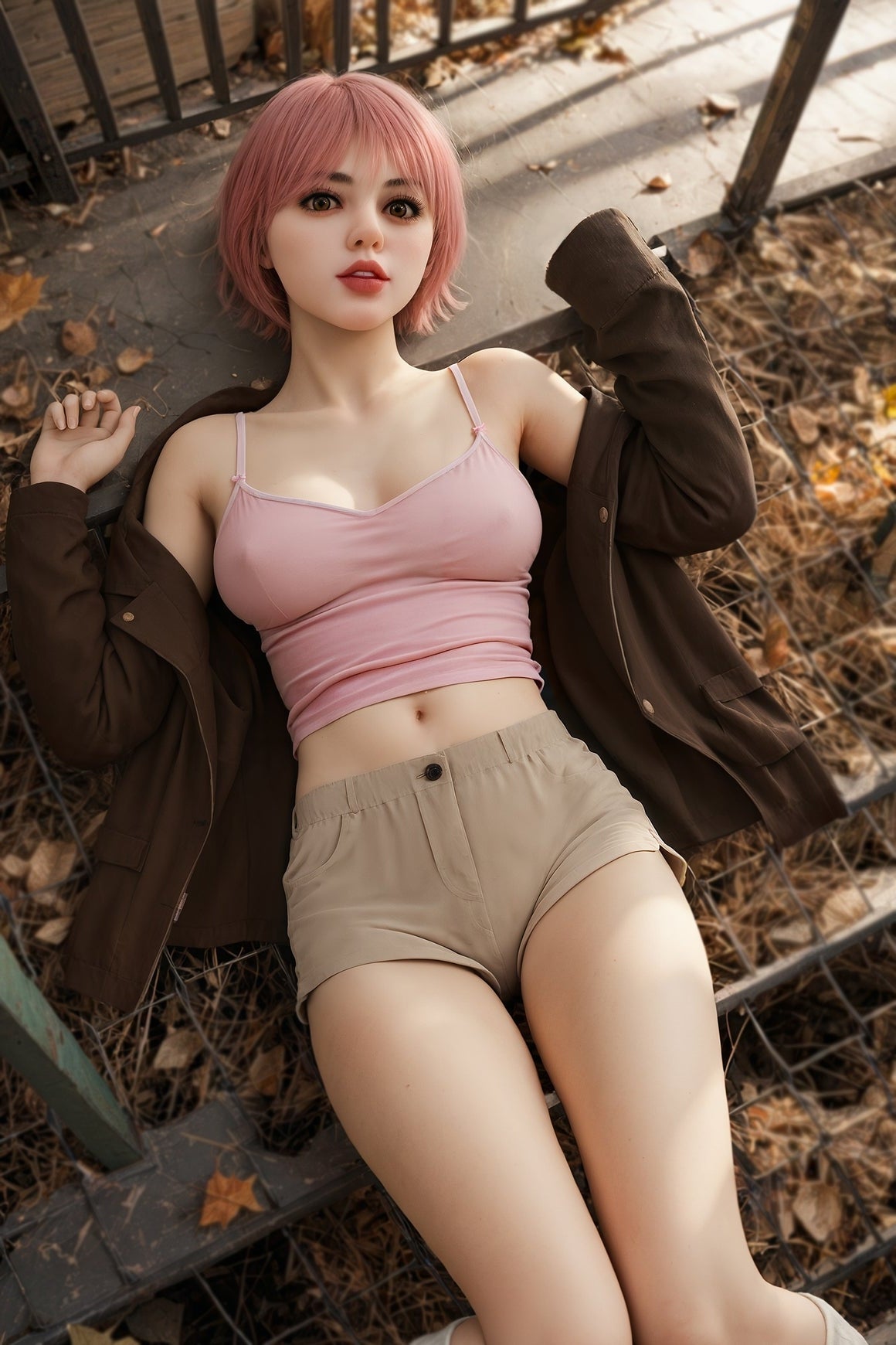 US In Stock - 148cm/4ft9 F-cup TPE Redhead Sex Doll - #228 Aibei