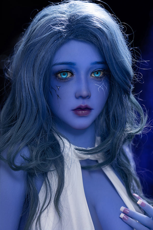160cm/5ft3 F-cup Blue Skinned Alien TPE Sex Doll - Zina Aibei