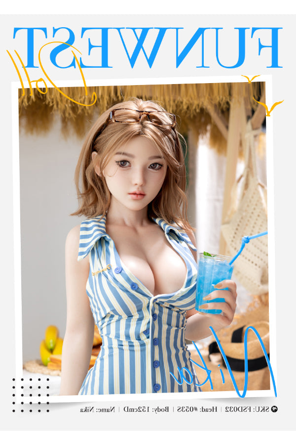 152cm/4ft11 D-cup Asian Silicone Sex Doll FSD032 #053S - Nika Funwest
