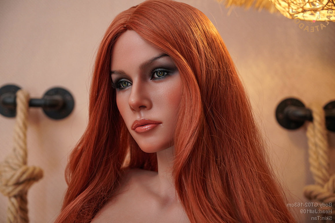 163cm/5ft4 E-cup Real Skin Texture Silicone Sex Doll – JS109 Tan Galatea