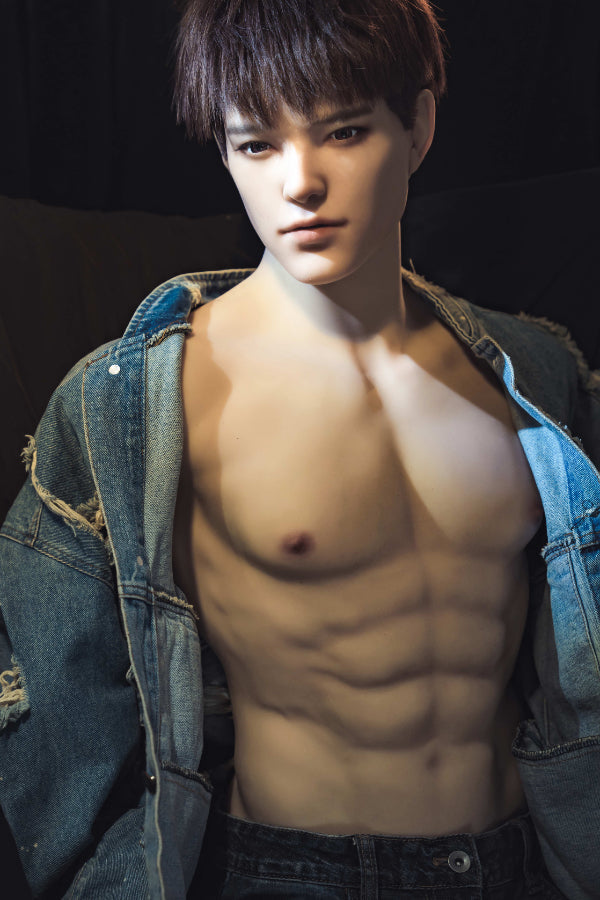 Muscular Silicone Head Male Sex Doll Torso - Leonardo Realing