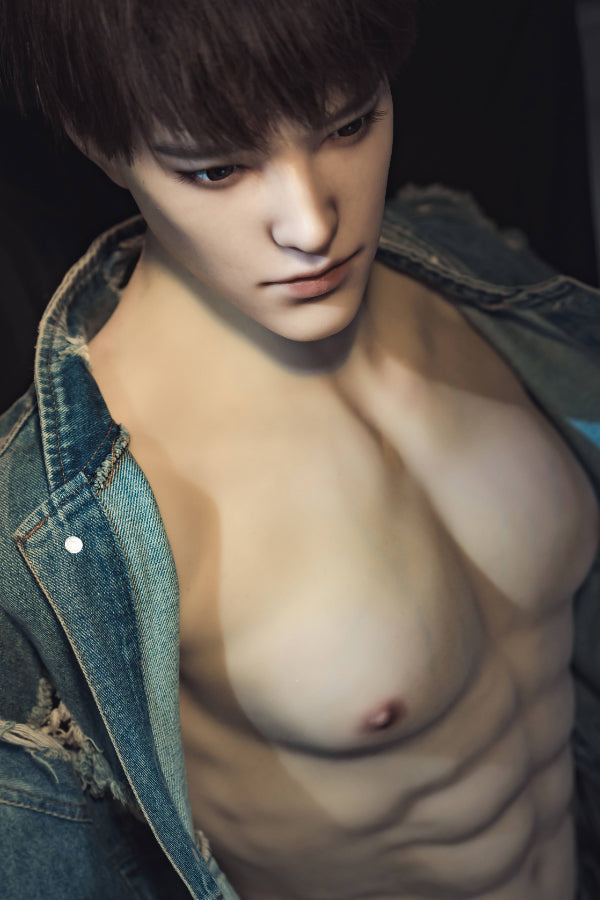 Muscular Silicone Head Male Sex Doll Torso - Leonardo Realing