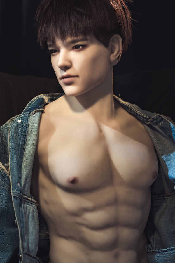 Muscular Silicone Head Male Sex Doll Torso - Leonardo Realing