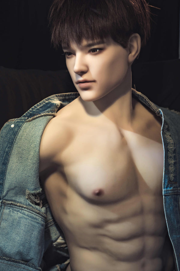Muscular Silicone Head Male Sex Doll Torso - Leonardo Realing