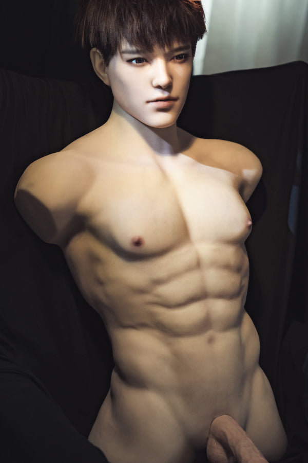 Muscular Silicone Head Male Sex Doll Torso - Leonardo Realing