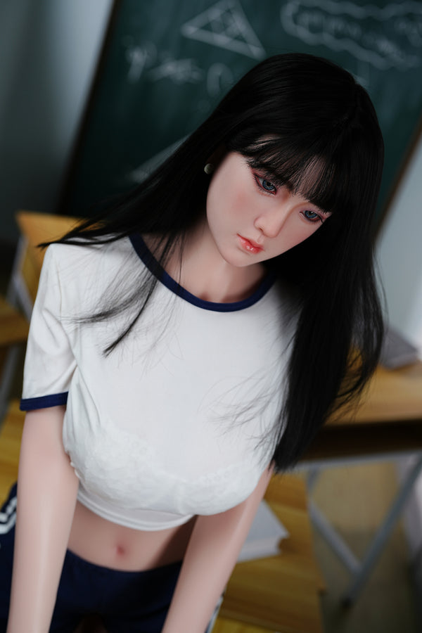 EU In Stock - 160cm/5ft3 D-cup Silicone Head Chinese Sex Doll - C36S JX