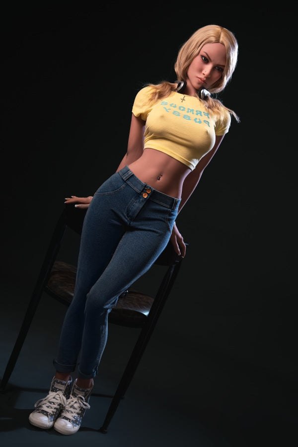 US In Stock - 157cm/5ft2 Medium Breast Blonde Sex Doll - Tina E-cup TPE Aibei