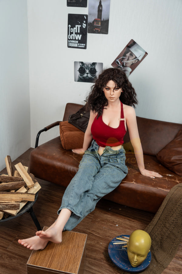 166cm/5ft5 D-cup Bubble Butt Realistic Silicone Sex Doll - S38 Flora Irontech