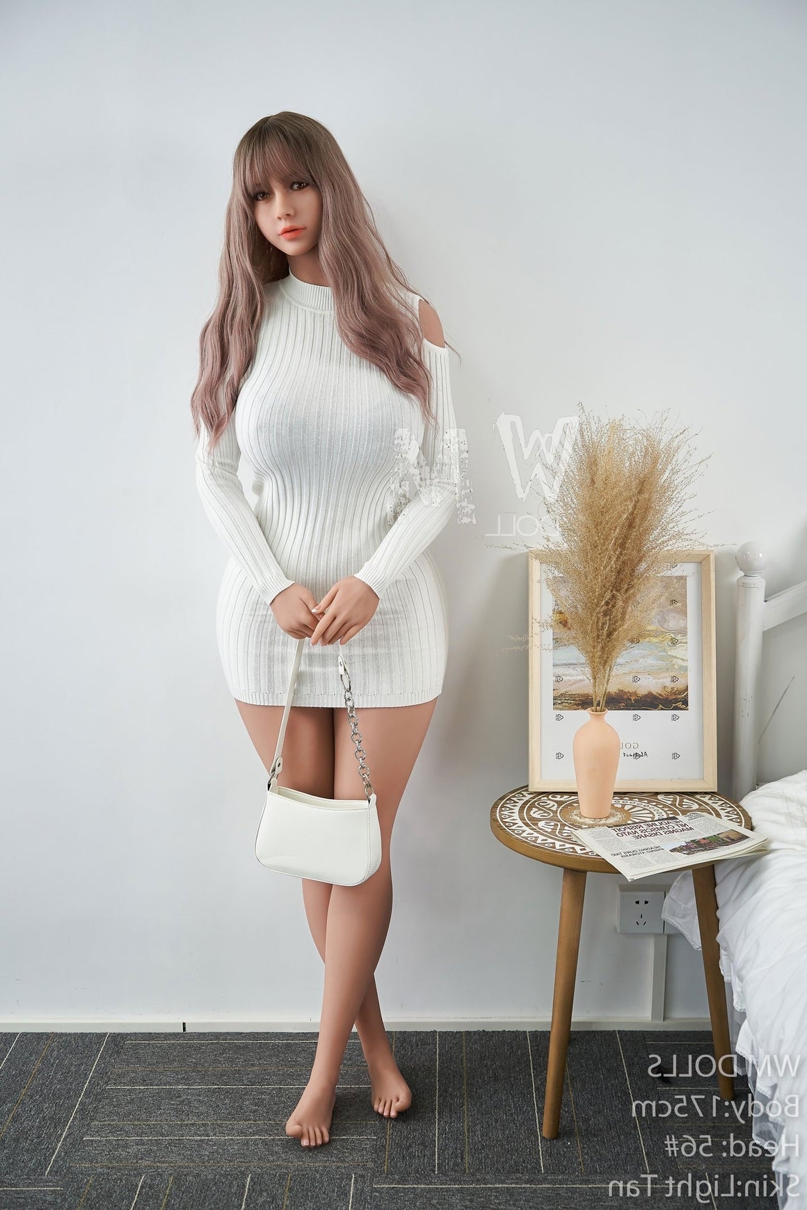 175cm/5ft9 D-cup Sandy Hair Big Booty TPE Sex Doll with #56 Head WM