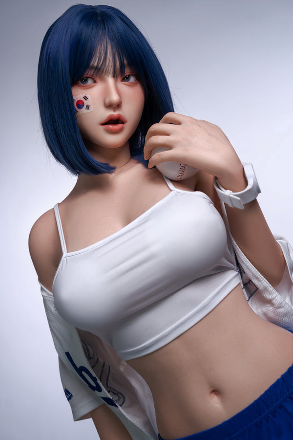 158cm/5ft2 D-cup Skinny Full Silicone Asian Sex Doll - #6-020 Orange