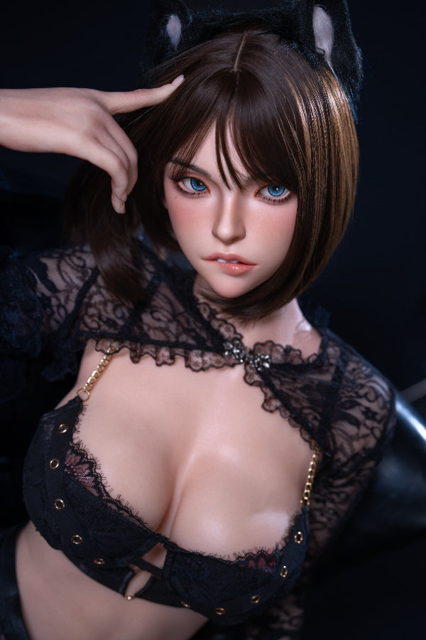 US In Stock - 158cm/5ft2 D-cup Full Silicone Sex Doll - T05 Fair Top Fire