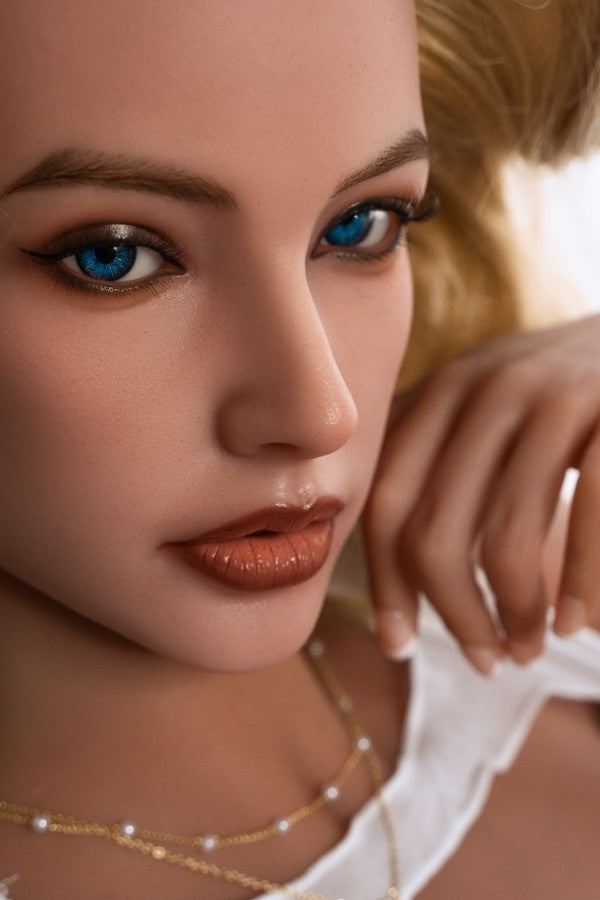 161cm/5ft3 G-cup Blonde Silicone Head Sex Doll - #621 Orange in