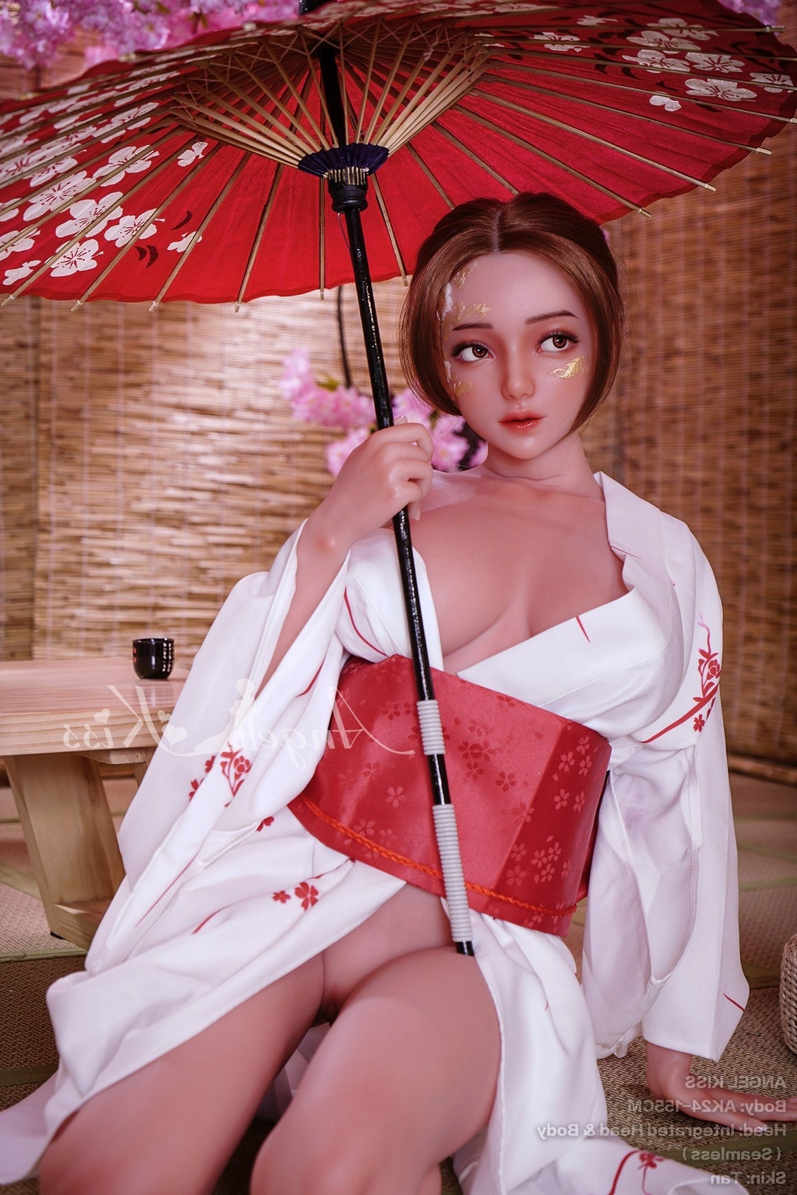 155cm/5ft1 H-cup Seamless Neck All-In-One Silicone Sex Doll AK24 - Ang Torso Angelkiss