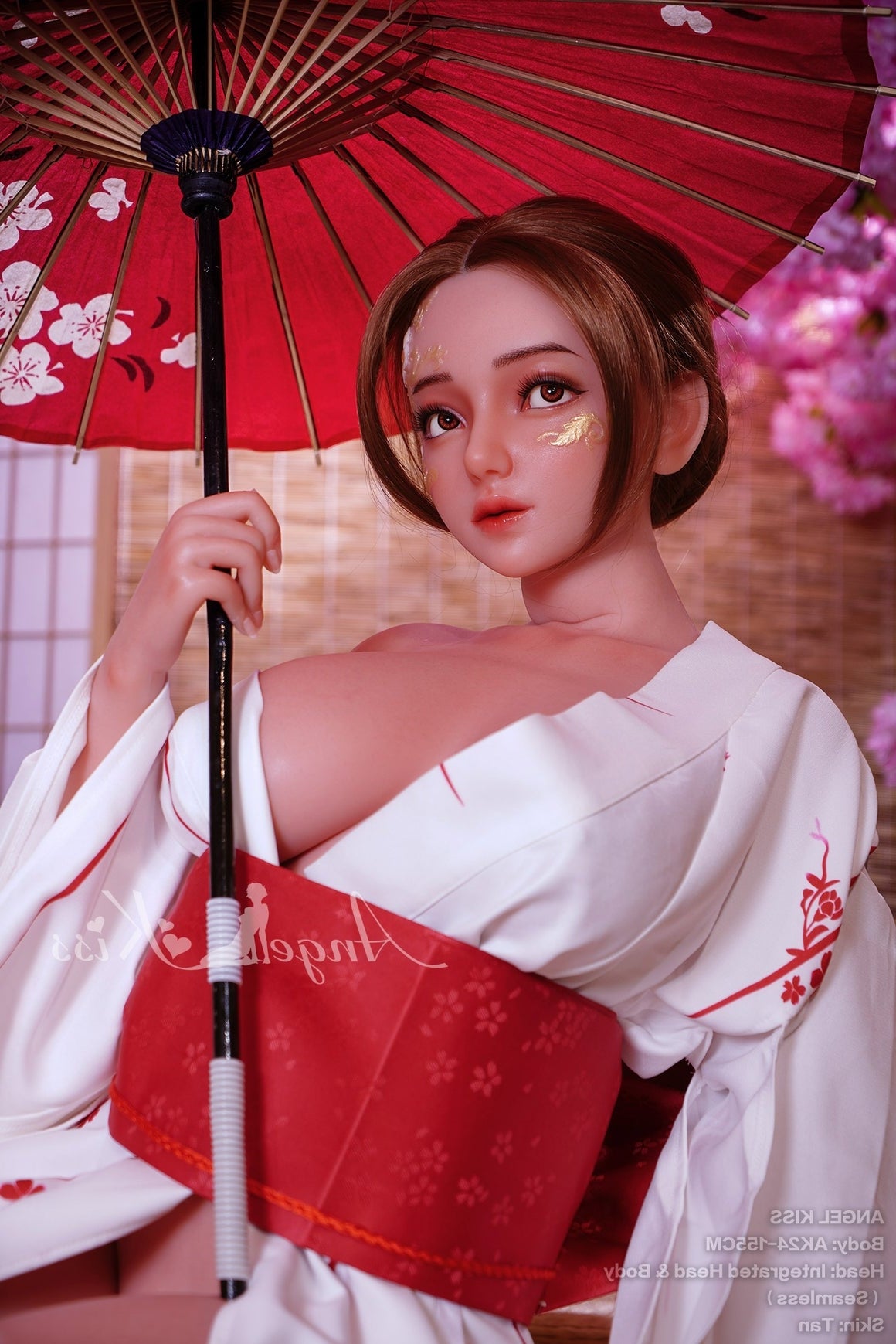 155cm/5ft1 H-cup Seamless Neck All-In-One Silicone Sex Doll AK24 - Ang Torso Angelkiss