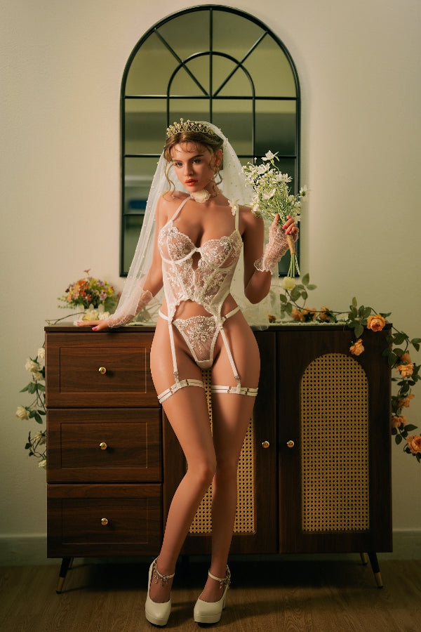 158cm/5ft2 F-cup Blonde Full Silicone Sex Doll - 824 Top Fire