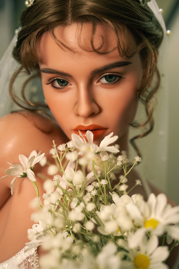 158cm/5ft2 F-cup Blonde Full Silicone Sex Doll - 824 Top Fire