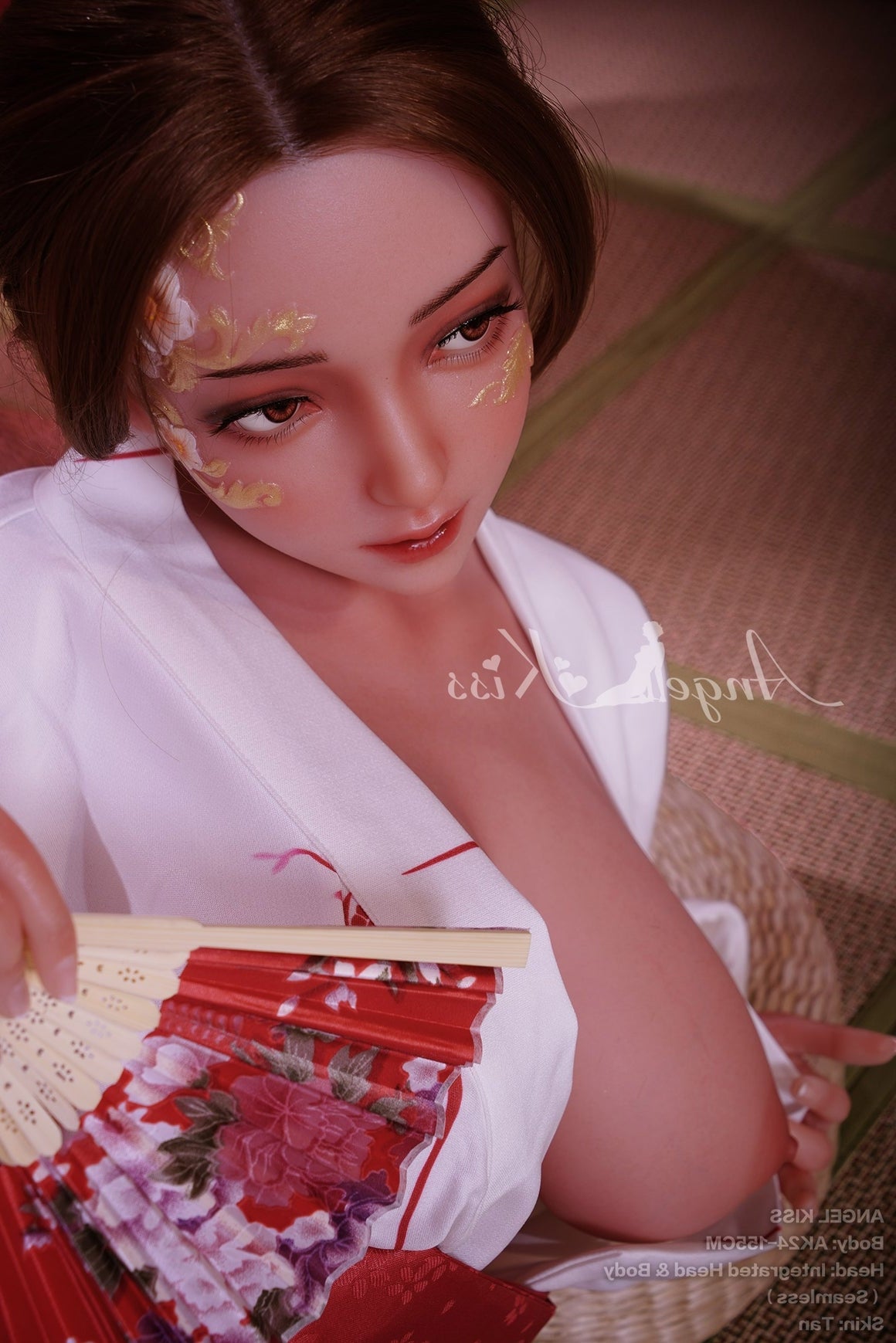 155cm/5ft1 H-cup Seamless Neck All-In-One Silicone Sex Doll AK24 - Ang Torso Angelkiss