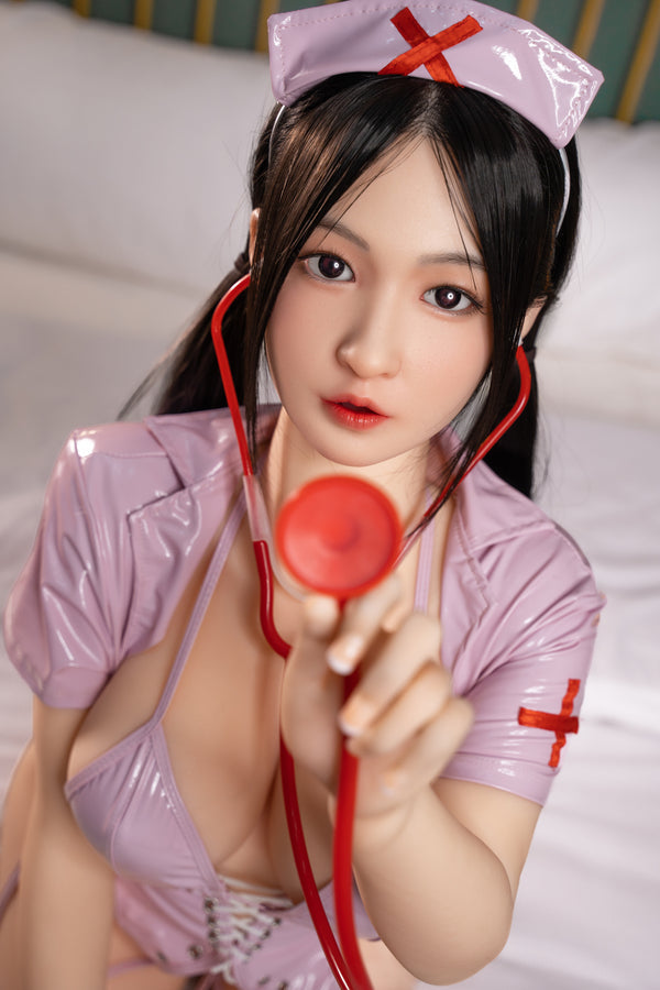 160cm/5ft3 G-cup Chinese Silicone Head Sex Doll – #539 Orange