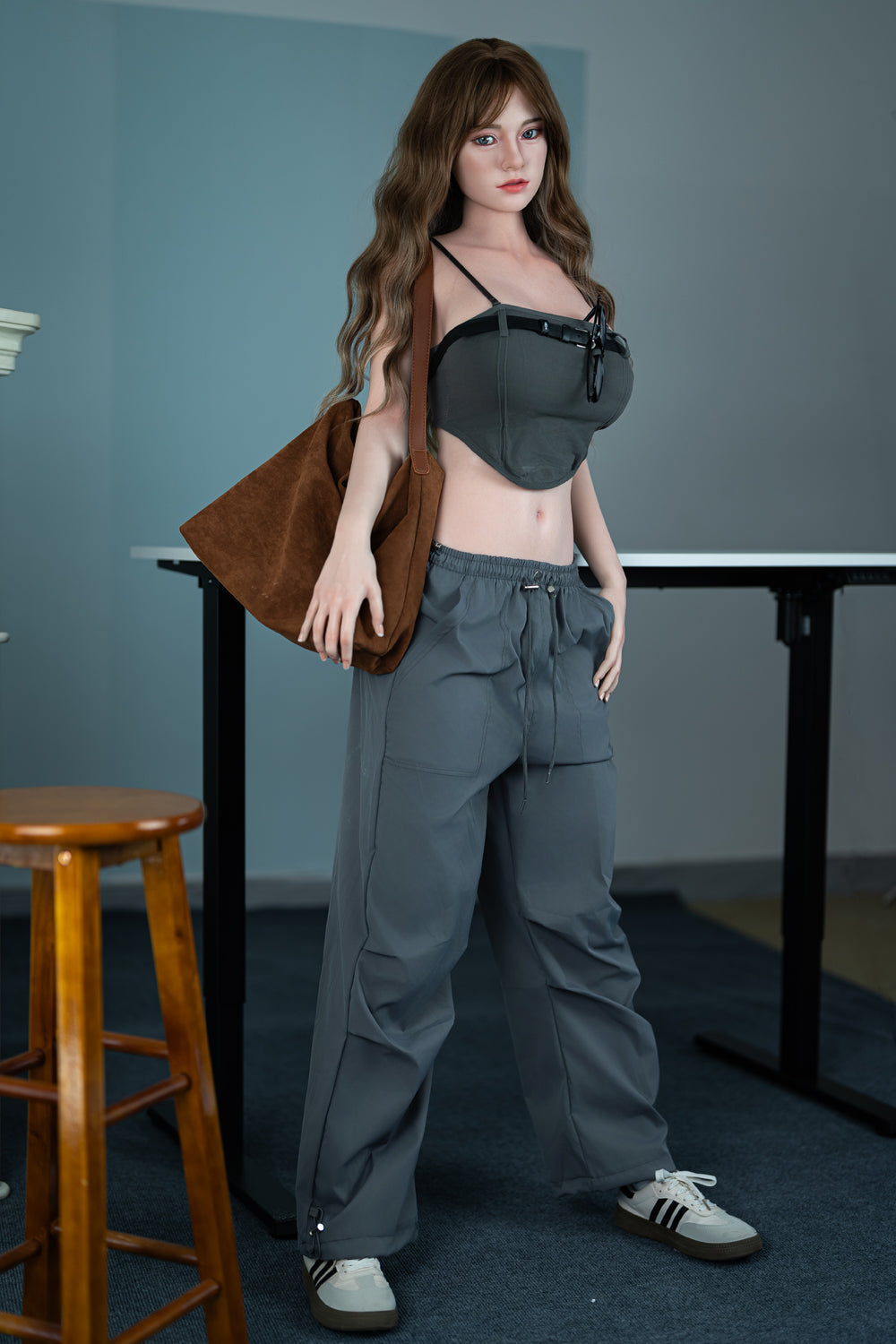 EU In Stock - 170cm/5ft7 D-cup ROS Silicone Head Blonde Sex Doll - M12 Torso JX