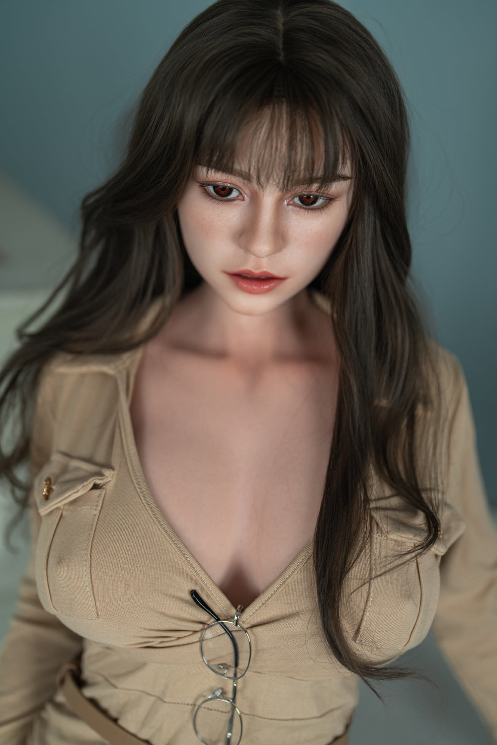 EU In Stock - 160cm/5ft3 D-cup ROS Silicone Head Sex Doll - M8 JX