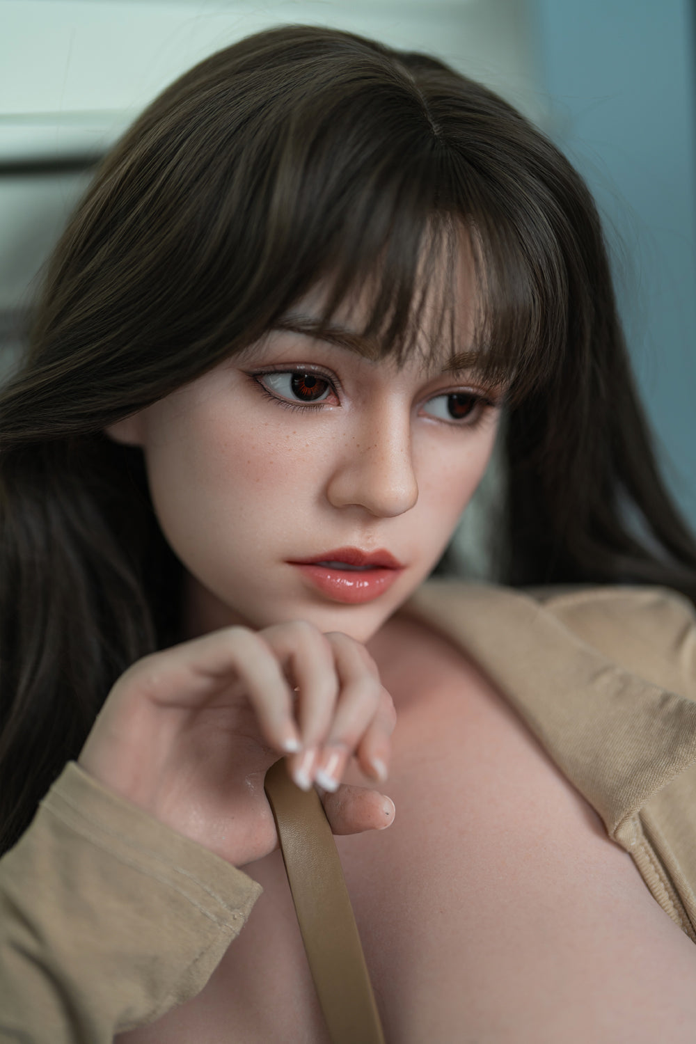 EU In Stock - 160cm/5ft3 D-cup ROS Silicone Head Sex Doll - M8 JX