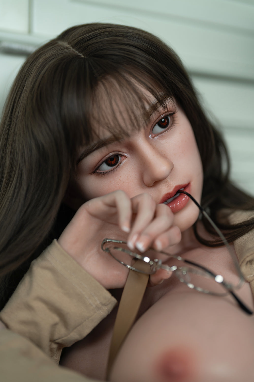 EU In Stock - 160cm/5ft3 D-cup ROS Silicone Head Sex Doll - M8 JX