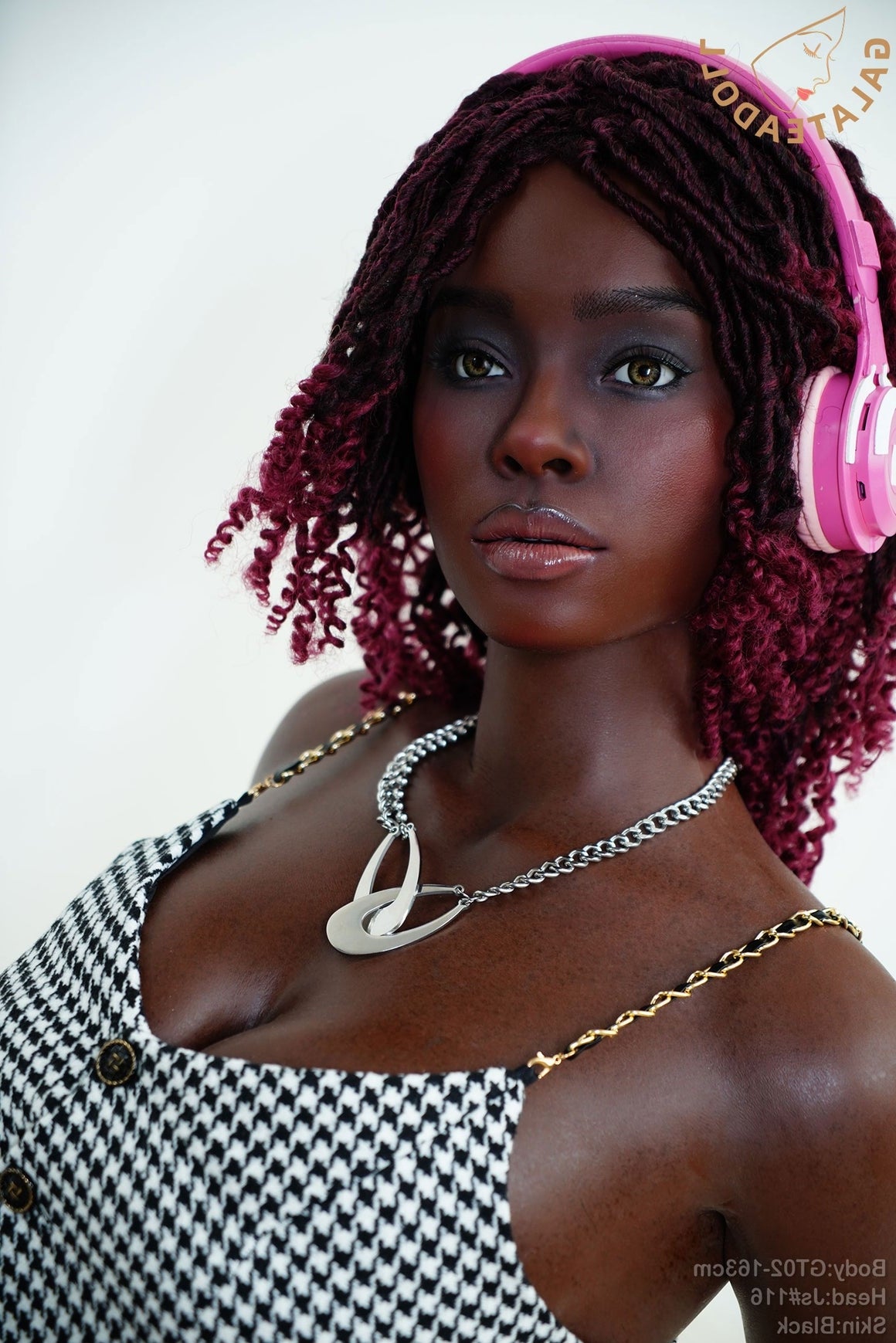 163cm/5ft4 E-cup Real Skin Texture Full Silicone Black Sex Doll – JS11 Torso Galatea