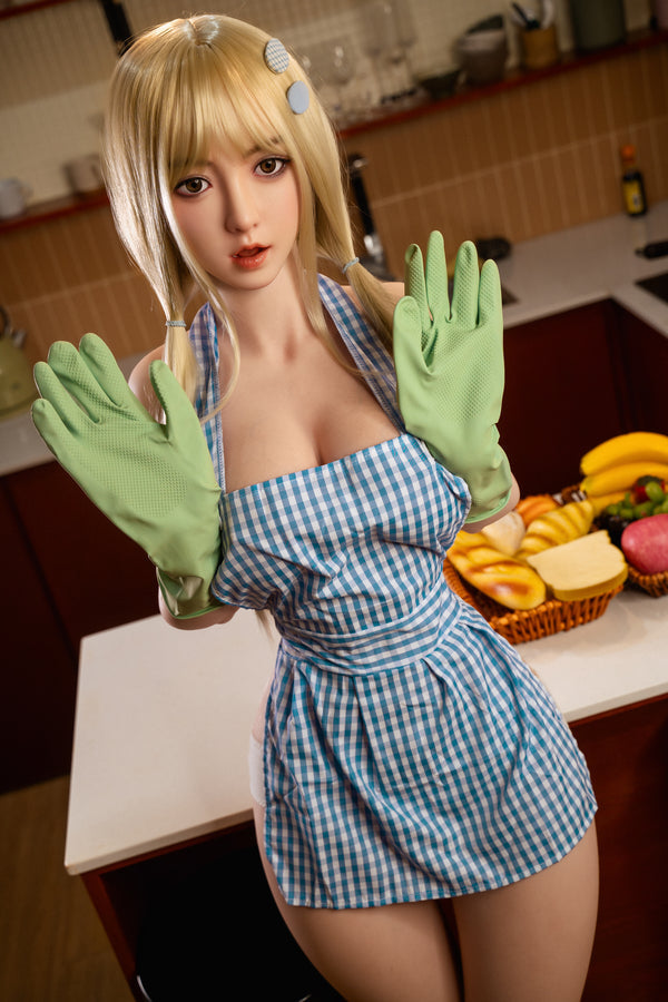 161cm/5ft3 F-cup Full Silicone Cute Chinese Sex Doll - #600 Orange