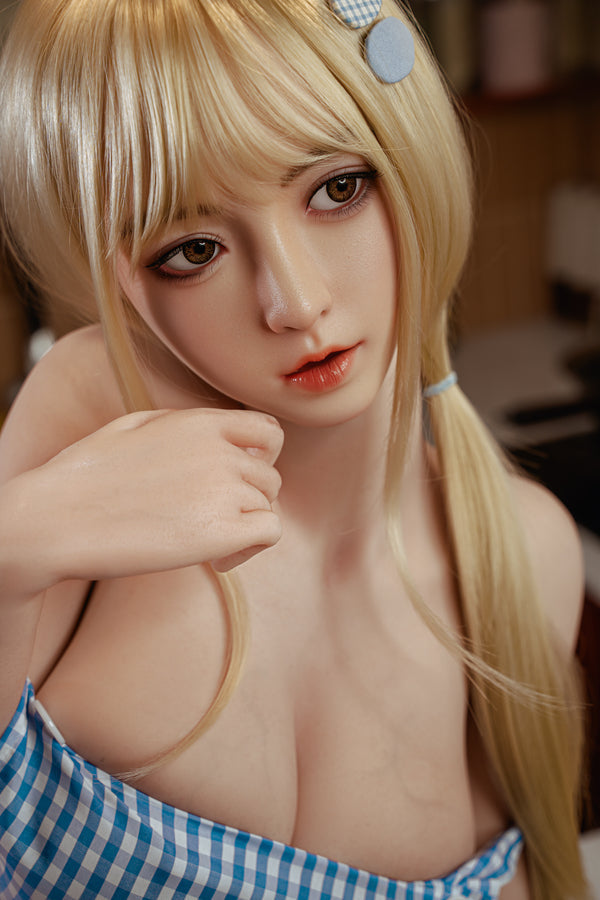 161cm/5ft3 F-cup Full Silicone Cute Chinese Sex Doll - #600 Orange
