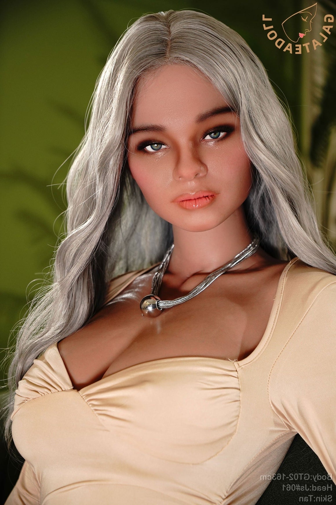 163cm/5ft4 E-cup Real Skin Texture Full Silicone Sex Doll – JS61 Tan Galatea