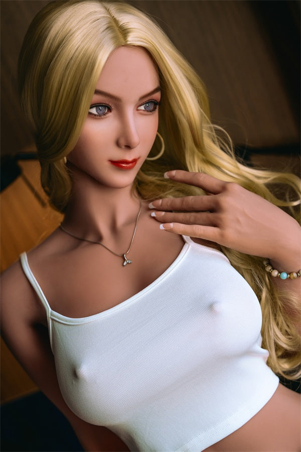 US In Stock - 157cm/5ft2 Medium Boobs Blonde Sex Doll - AB#17 E-cup TPE Aibei