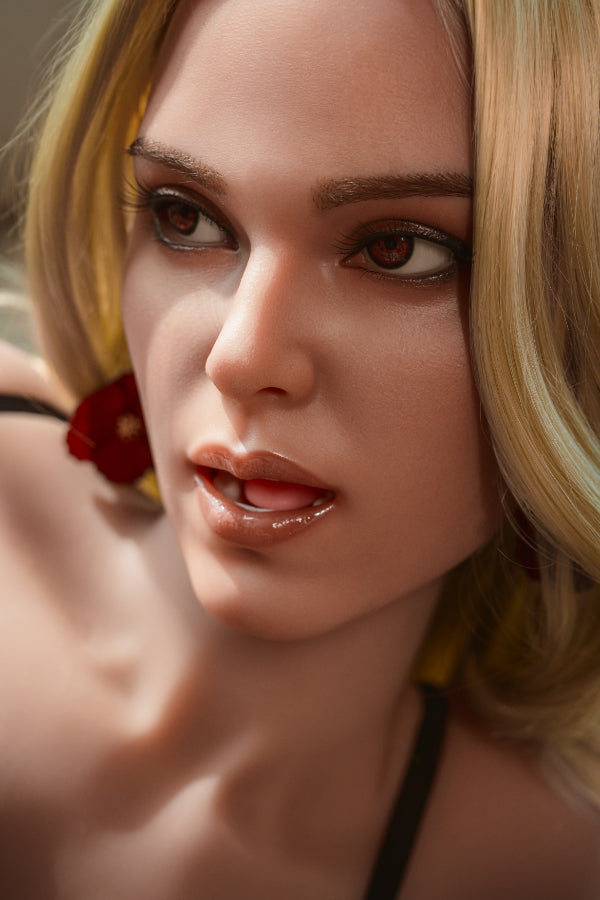 166cm/5ft5 H-cup Blonde Hybrid Sex Doll #AB20 Silicone Head + TPE Body Aibei