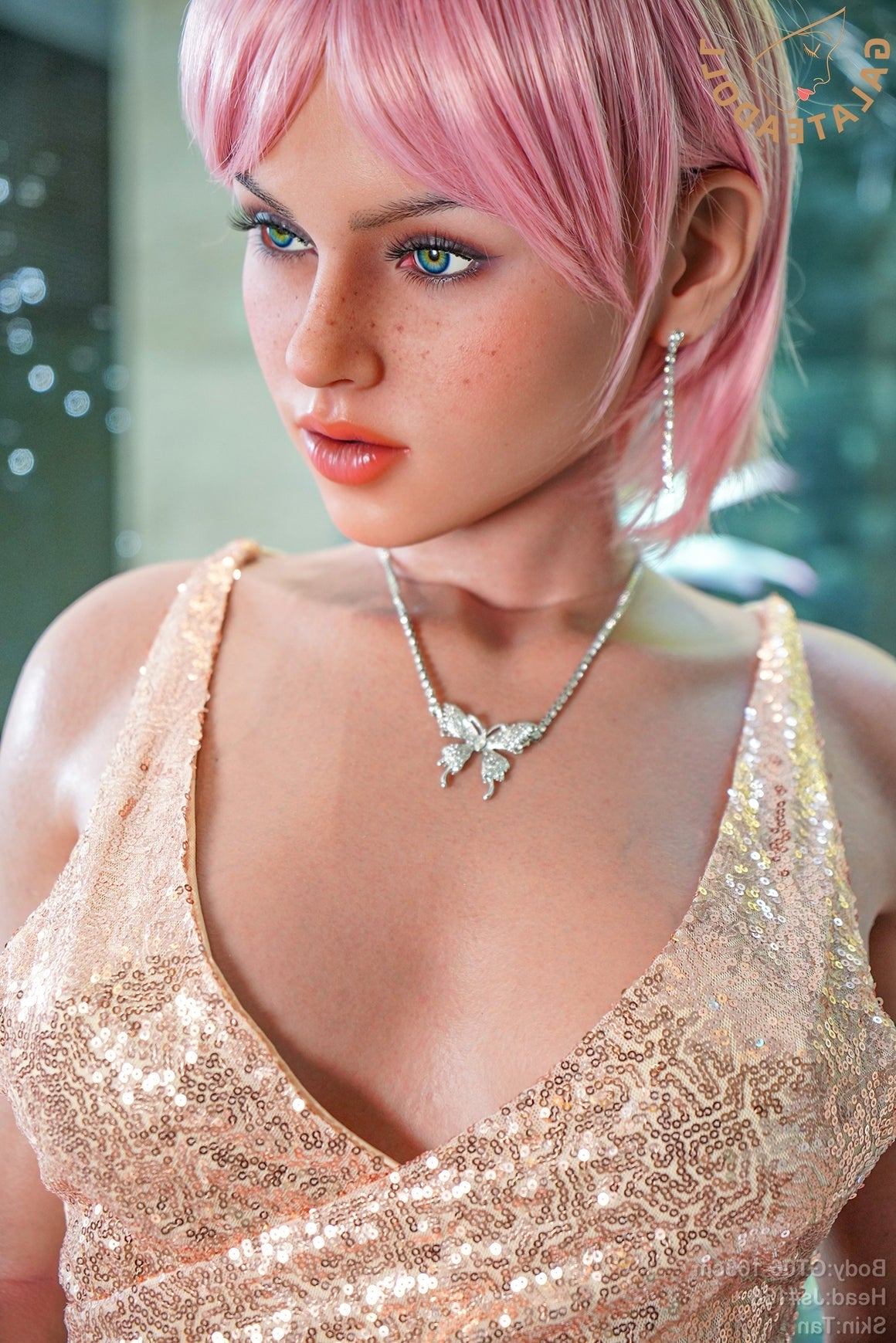 163cm/5ft4 E-cup Real Skin Texture Silicone Sex Doll GT06 – JS136 Tan Torso Galatea