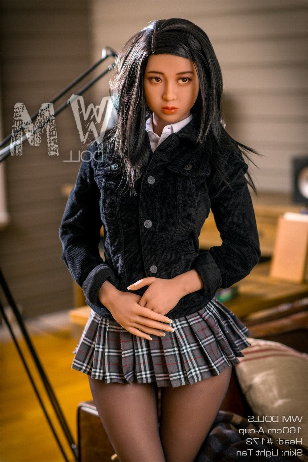 160cm/5ft3 A-Cup Asian Beautiful Small Boobs TPE Sex Doll with #173 He Torso WM