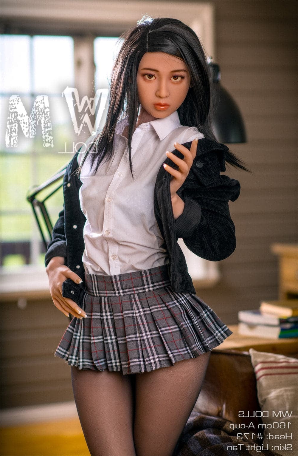 160cm/5ft3 A-Cup Asian Beautiful Small Boobs TPE Sex Doll with #173 He Torso WM