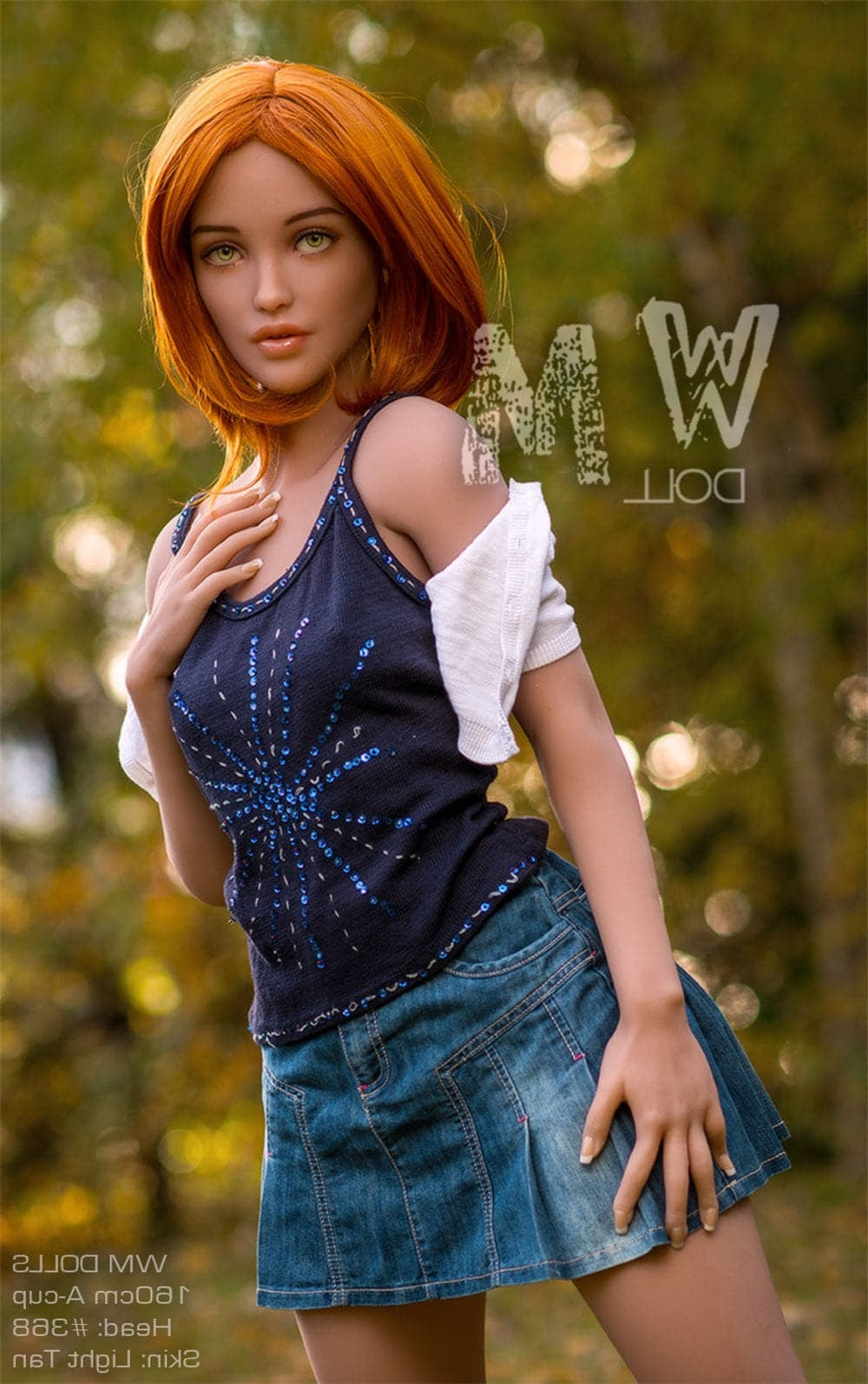 160cm/5ft3 A-Cup New Small Boobs TPE Sex Doll with #368 Head WM