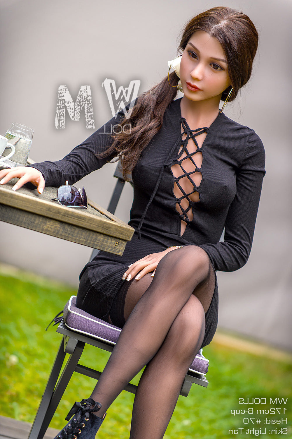 172cm/5ft8 B-cup Curly Brunette Light Tanned Skin TPE Sex Doll with #7 Torso WM