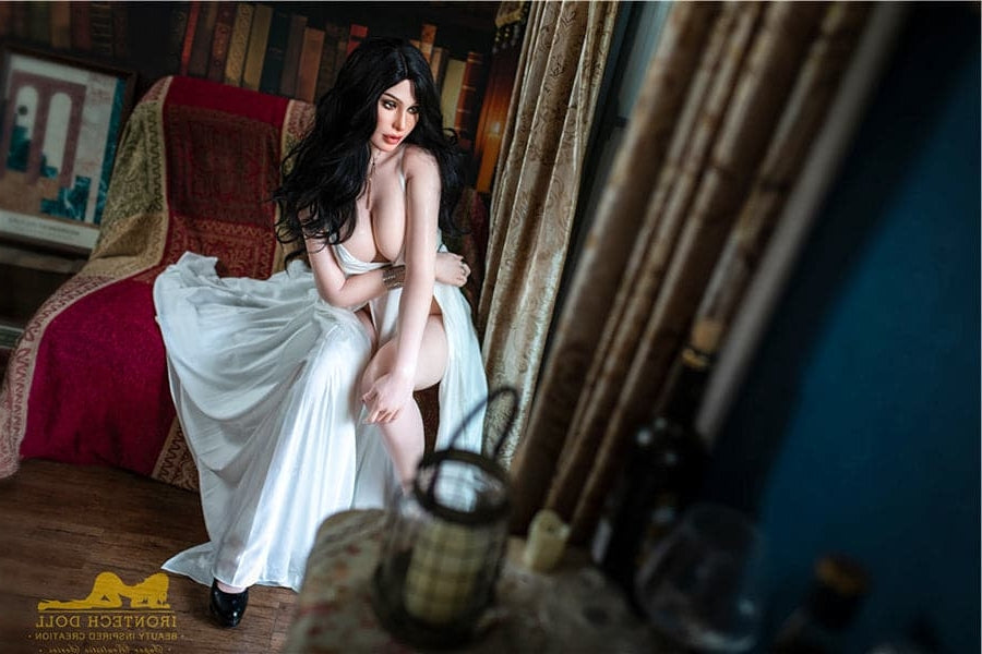 165cm/5ft5 G-cup Charming Big Boobs Brunette Full Silicone Sex Doll Irontech