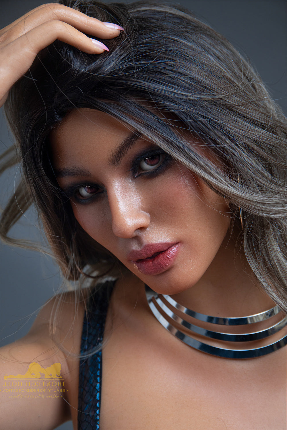 166cm/5ft5 A-cup New Realistic Silicone Sex Doll - S26 Hedy Dark Tanne Torso Irontech