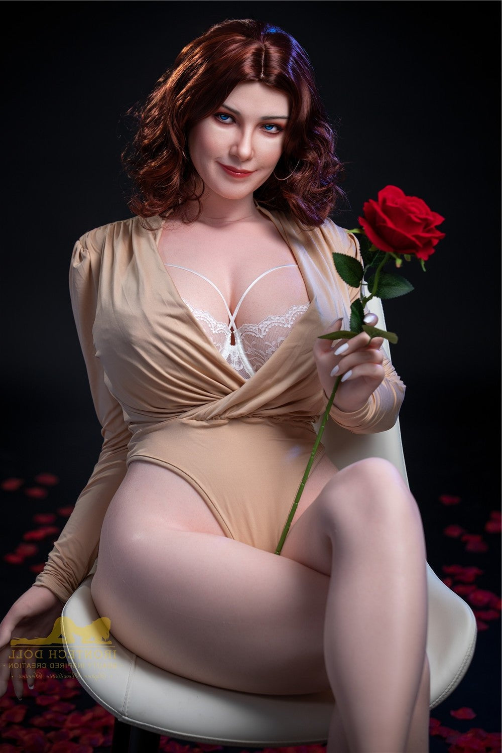 160cm/5ft3 I-cup BBW Big Booty Silicone Sex Doll – S12 Carmel Irontech