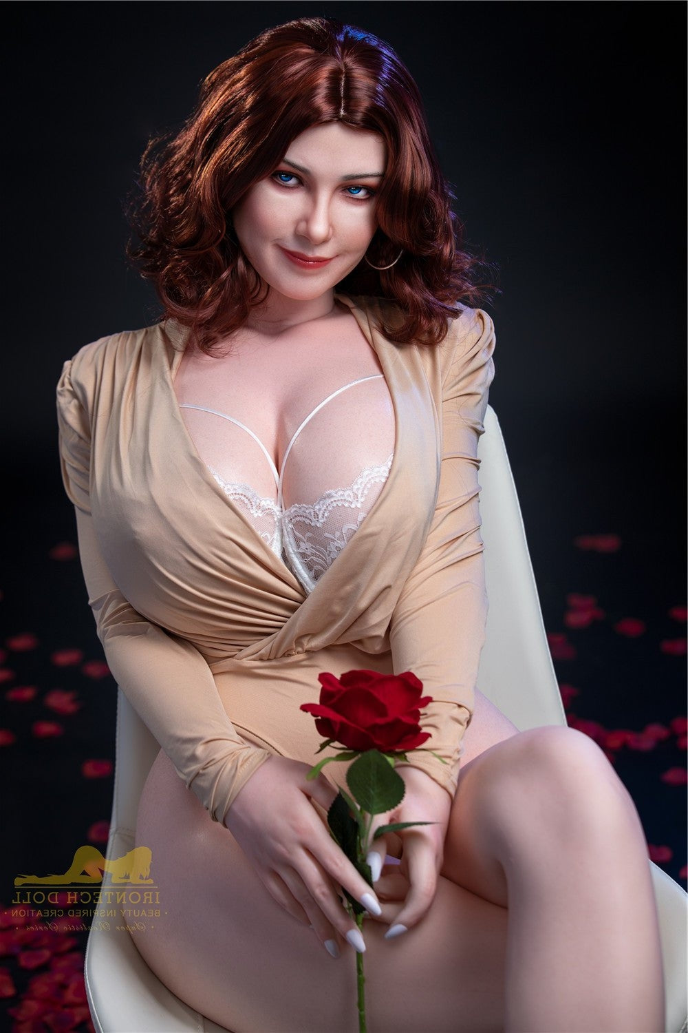 160cm/5ft3 I-cup BBW Big Booty Silicone Sex Doll – S12 Carmel Irontech