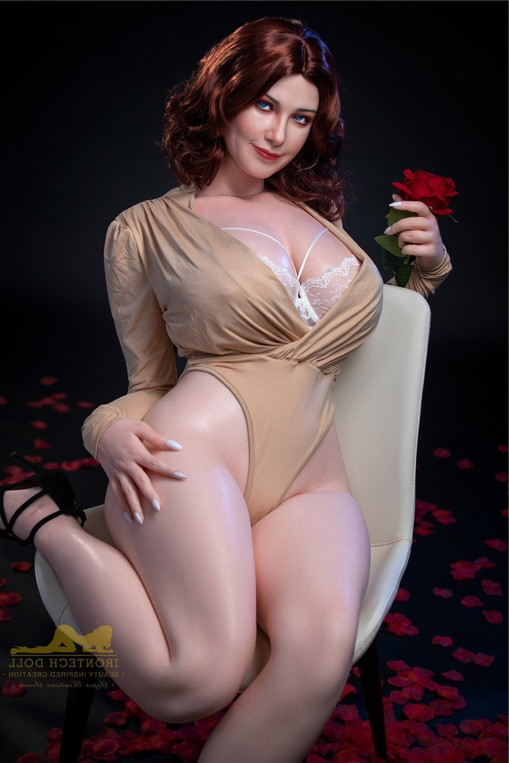 160cm/5ft3 I-cup BBW Big Booty Silicone Sex Doll – S12 Carmel Irontech