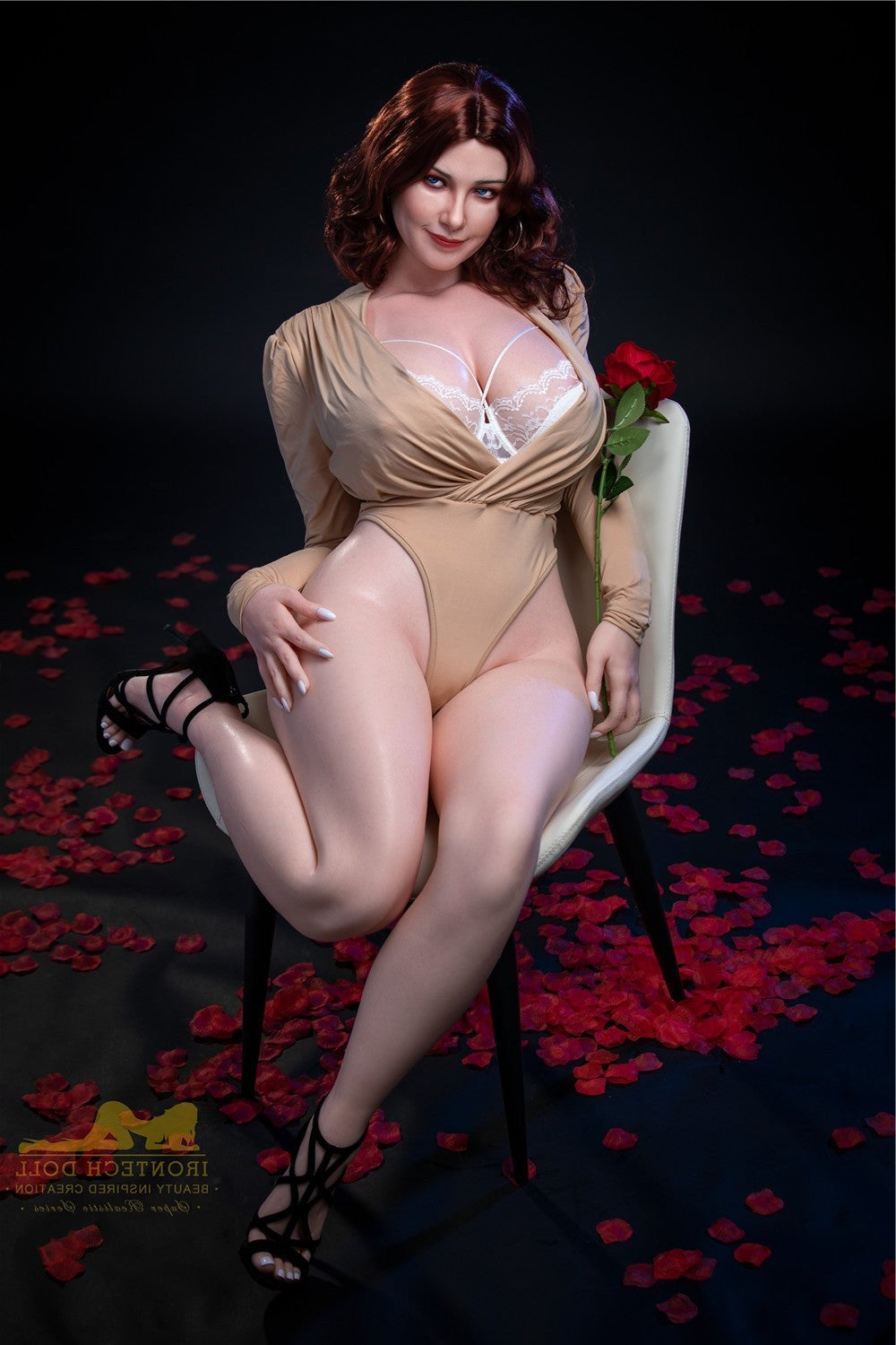 160cm/5ft3 I-cup BBW Big Booty Silicone Sex Doll – S12 Carmel Irontech