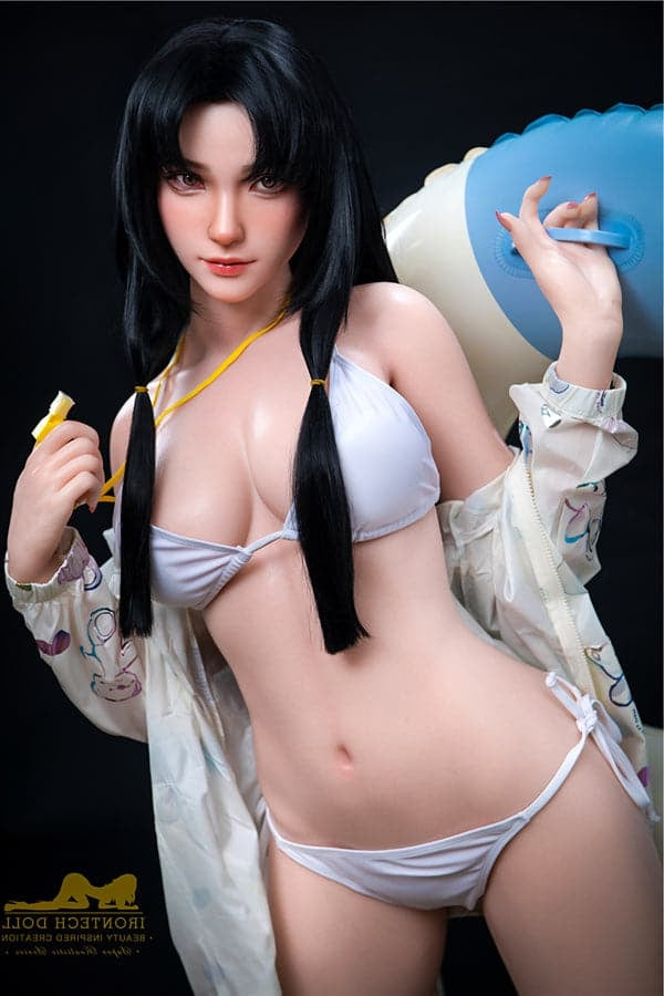 Us In Stock 166cm 5ft5 D Cup Japanese Bubble Butt New Realistic Silicone Sex Doll S32 Kitty - Torso Irontech