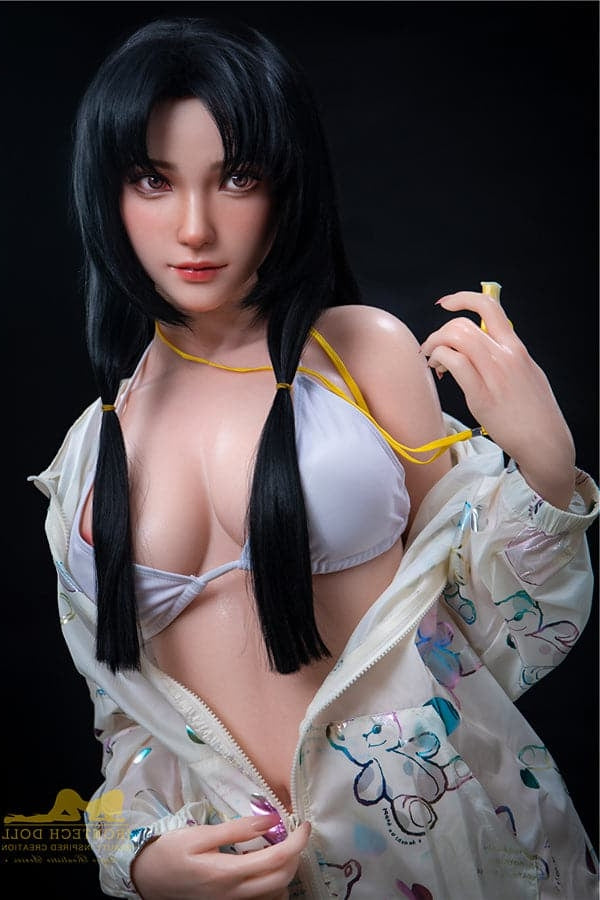 Us In Stock 166cm 5ft5 D Cup Japanese Bubble Butt New Realistic Silicone Sex Doll S32 Kitty - Torso Irontech