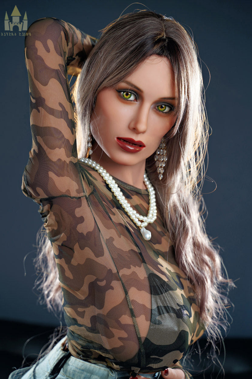 EU In Stock - 153cm/5ft3 I-cup Blonde Sex Doll #DC56 Tan - Evstolia TPE Dolls Castle