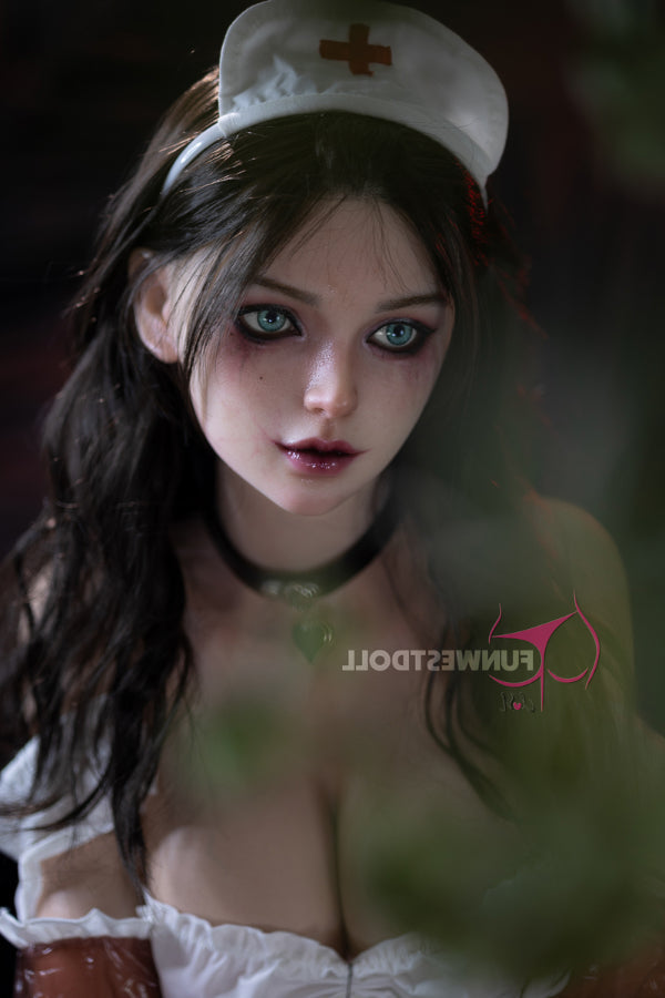 160cm 5 4 E Cup Halloween Nurse Silicone Sex Doll With Big Boobs 036s White Lily - E-cup Torso Funwest