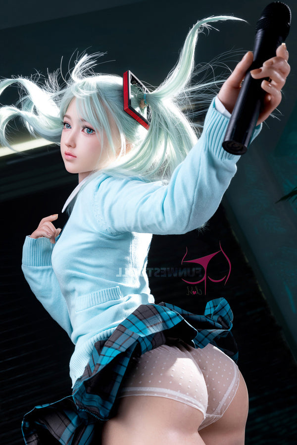 159cm/5ft3 A-cup Silicone Japanese Sex Doll #041S - White Amy FSD026 Funwest